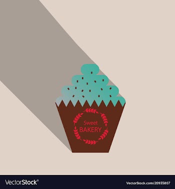 Chocolate cupcake vector image