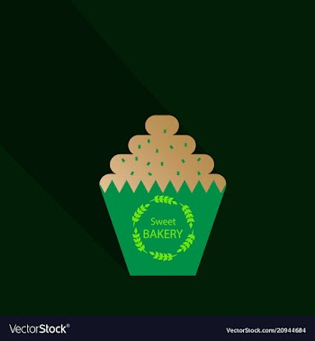 Chocolate cupcake vector image