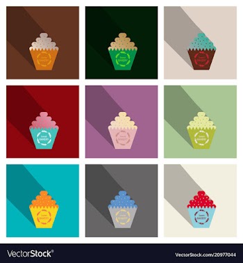 Chocolate cupcake vector image
