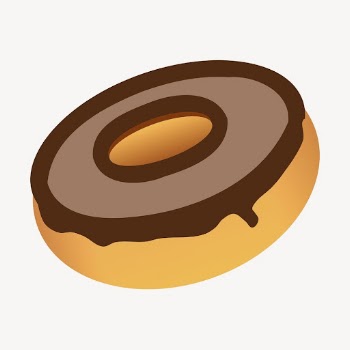 Chocolate donut collage element, dessert | Free PSD - rawpixel