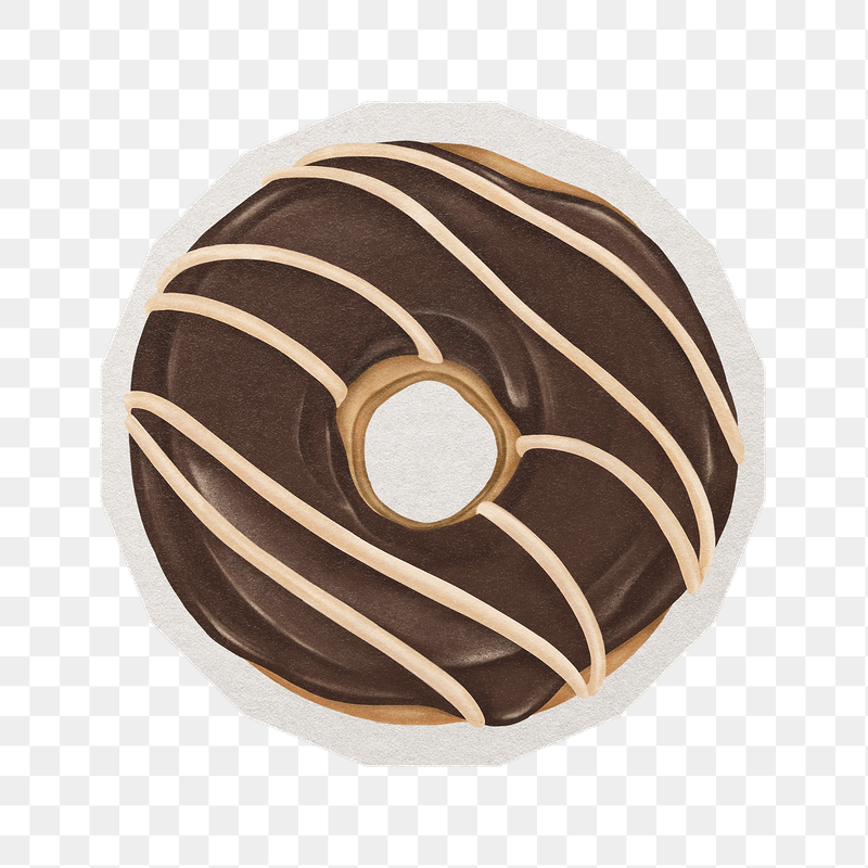 Chocolate donut png  sticker, | Free PNG - rawpixel