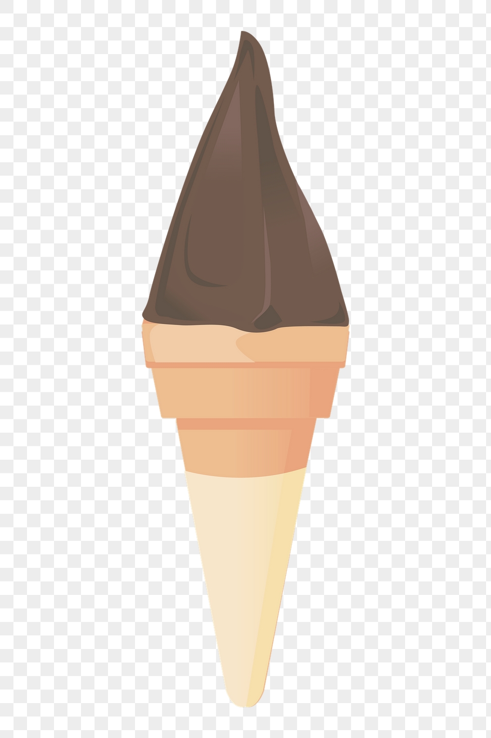 Chocolate gelato png cone sticker, | Free PNG - rawpixel