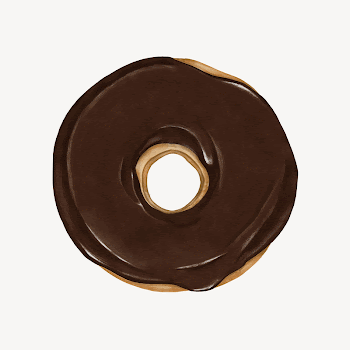 Chocolate glazed donut, aesthetic dessert | Free Photo Illustration - rawpixel