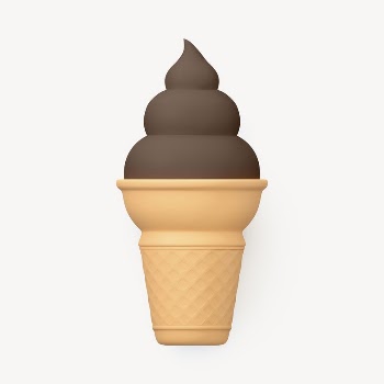 Chocolate ice cream collage element, | Free PSD - rawpixel