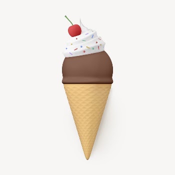 Chocolate ice cream collage element, | Free PSD - rawpixel