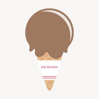 Chocolate ice-cream cone collage element, | Free PSD - rawpixel