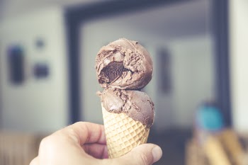 Chocolate Ice Cream in Sweet Cone