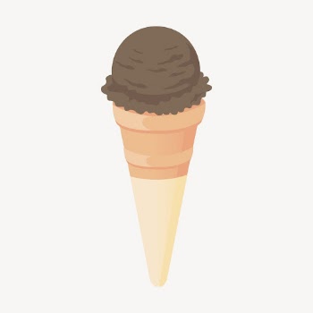 Chocolate ice-cream sticker, dessert illustration | Free PSD - rawpixel