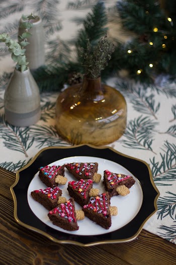 Chocolate Munchies on Ceramic Plate