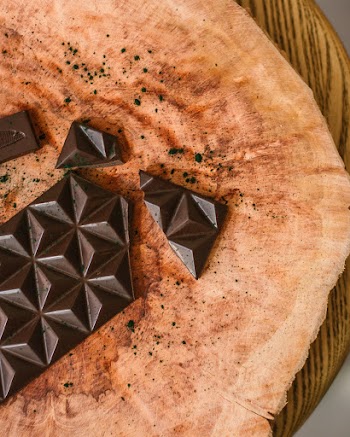 Chocolate on Wooden Chopping Board