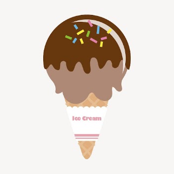 Chocolate sprinkles ice-cream cone collage | Free PSD - rawpixel