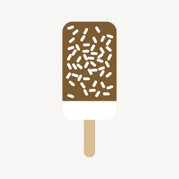 Chocolate sticker, ice cream illustration | Free PSD - rawpixel