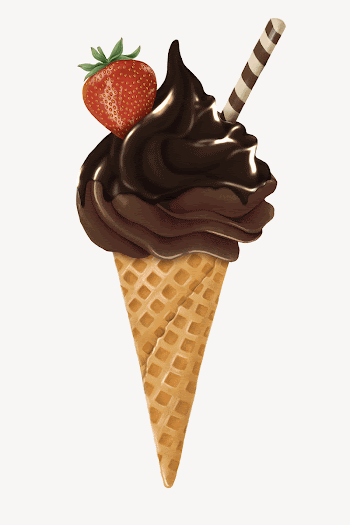 Chocolate strawberry soft serve, Summer | Free Photo Illustration - rawpixel