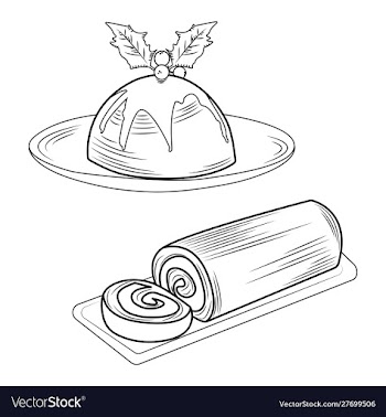 Chocolate swiss roll cake with cherry vector image