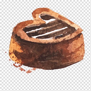 Chocolate truffle Bonbon Chocolate cake Watercolor painting, Chocolate Heart Cake transparent background PNG clipart