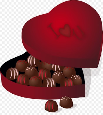 Chocolate truffle Praline Chocolate bar Valentine's Day - Vector chocolate box 