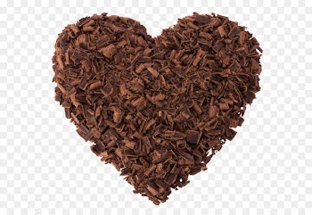 Chocolate truffle White chocolate Chocolate bar Heart - Chocolate Curls Heart PNG Picture 