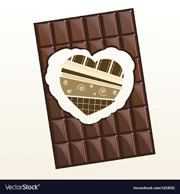 Chocolate Valentine card coffee in vector image
