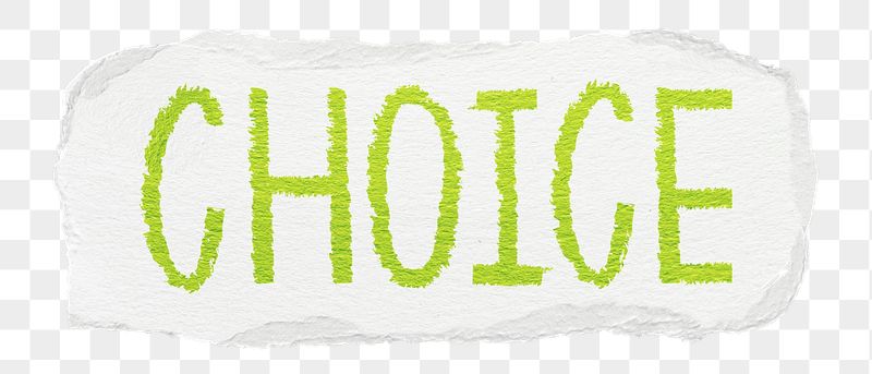 Choice png word sticker typography, | Free PNG - rawpixel