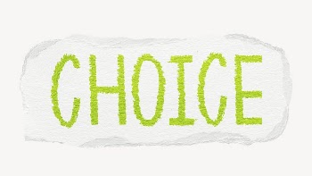 Choice word, ripped paper typography | Free PSD - rawpixel