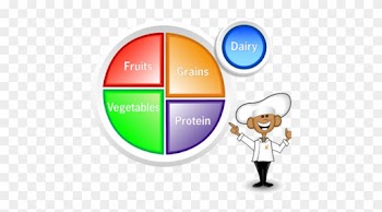 Choose Myplate Clipart - Healthy Food Groups Plate