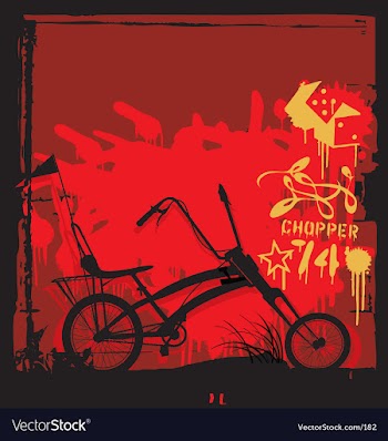 Chopper bike illustration vector image