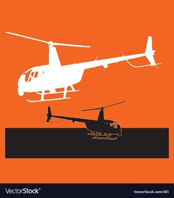 Chopper landing vector image