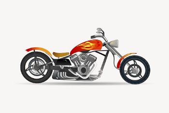 Chopper motorcycle clipart, collage element | Free PSD - rawpixel