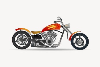 Chopper motorcycle clipart, illustration vector. | Free Vector - rawpixel