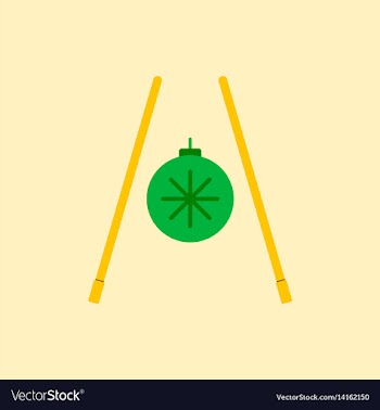 Chopsticks of chinese new year vector image