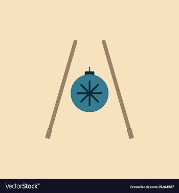 Chopsticks of chinese new year vector image