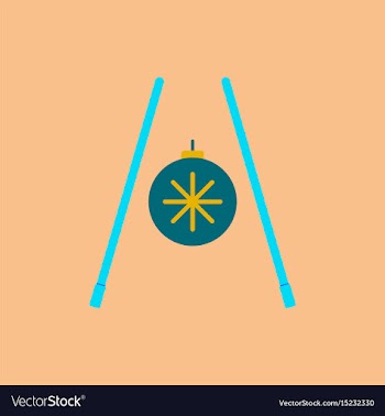 Chopsticks of chinese new year vector image