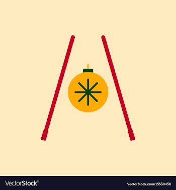 Chopsticks of chinese new year vector image