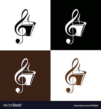 Chord g and coffee logo template vector image