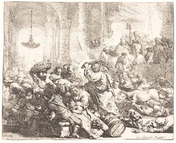 Christ drives the peddlers out of the temple | Free Photo - rawpixel