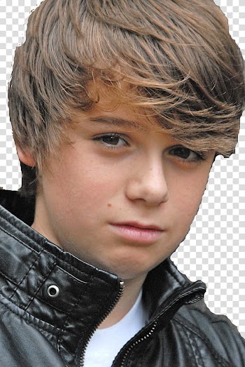 Christian Beadles, boy in black leather jacket transparent background PNG clipart