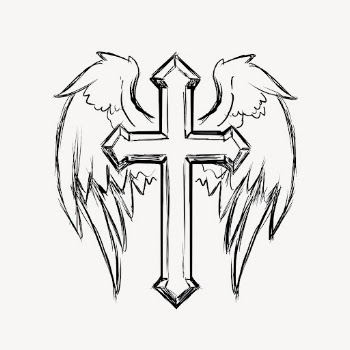 Christian cross wings clipart, religious | Free Vector - rawpixel