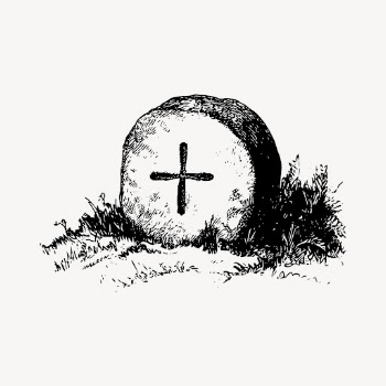 Christian tombstone  drawing clipart, | Free Vector - rawpixel