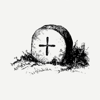 Christian tombstone drawing, vintage illustration | Free PSD - rawpixel
