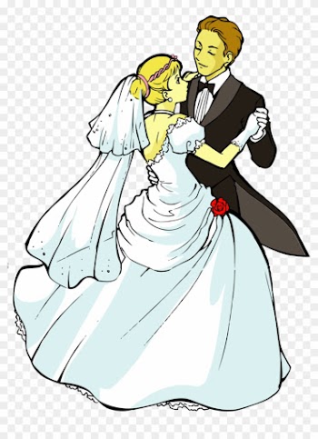 Christian Views On Marriage Wedding Invitation Clip - Christian Couple Clipart