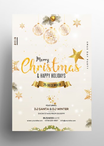 Christmas & Holiday – Free Invitation & Flyer PSD Template