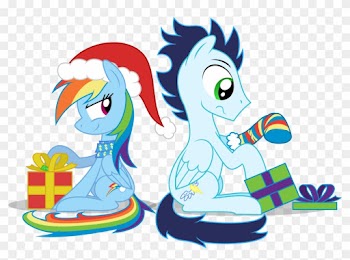 Christmas 2013 By Thunderelemental - Merry Christmas Soarin And Rainbow Dash