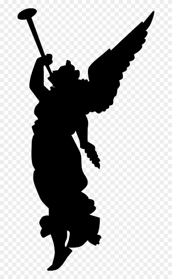 Christmas Angels Clipart Black And White