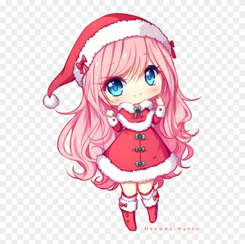 Christmas Anime Girl Chibi Commission - Chibi Girl Christmas