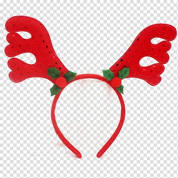 Christmas antlers headband headdress transparent background PNG clipart