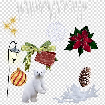 Christmas, assorted Christmas ornaments transparent background PNG clipart