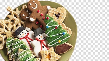 Christmas , assorted Christmas-themed cookies transparent background PNG clipart
