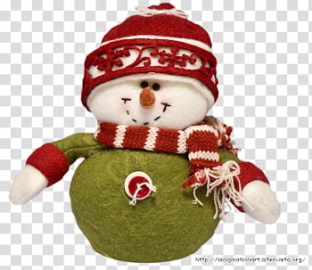 Christmas Atmosphere, snowman plush toy transparent background PNG clipart