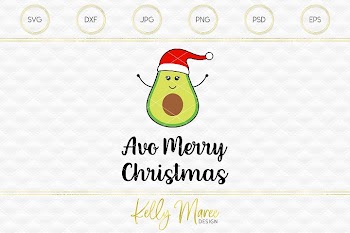 Christmas Avocado SVG File | Avo Merry Christmas