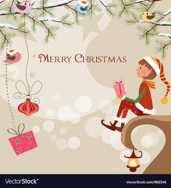 Christmas background vector image